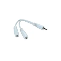 Кабель мультимедийный Jack 3.5mm папа/2xJack 3.5mm мама 0.1m Cablexpert (CCA-415W)