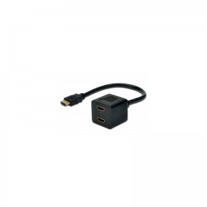Кабель мультимедийный HDMI F to 2xHDMI M Digitus (AK-330400-002-S)