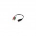 Кабель мультимедийный Jack 3.5mm female 4-pin to 2x Jack 3.5mm male 0.2m Cablexpert (CCA-418)