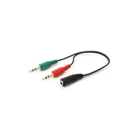 Кабель мультимедийный Jack 3.5mm female 4-pin to 2x Jack 3.5mm male 0.2m Cablexpert (CCA-418)