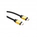 Кабель мультимедийный HDMI to HDMI 1.8 m metal V2.0 Vinga (VCPDCHDMI2VMM1.8BK)
