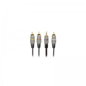 Кабель мультимедийный 3.5 Jack (4pin) to 3RCA 1.5m Cablexpert (CCAP-4P3R-1.5M)