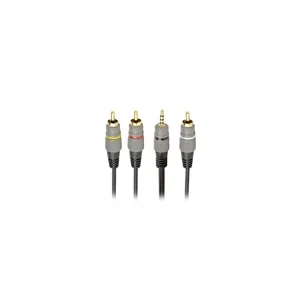 Кабель мультимедийный 3.5 Jack (4pin) to 3RCA 1.5m Cablexpert (CCAP-4P3R-1.5M)