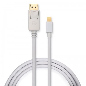 Кабель мультимедийный Mini Display Port to Display Port 1.8m 4K white Vinga (VCPMDPDP1.8WH)