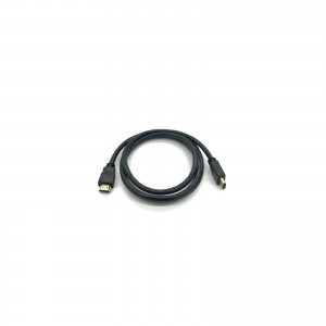 Кабель мультимедийный HDMI to HDMI 1.0m v1.4, OD-7.5mm Merlion (YT-HDMI(M)/(M)HS-1m)