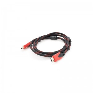 Кабель мультимедийный HDMI to HDMI 25.0m v1.4, OD-7.4mm Black/RED Merlion (YT-HDMI(M)/(M)NY/RD-25m)