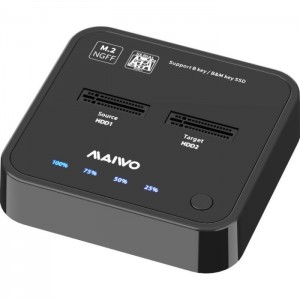 Док-станция для накопителей Maiwo 2*SATA M.2 SSD Key B/B+M USB 3.1 Gen1 Type-C (K3016SG1)