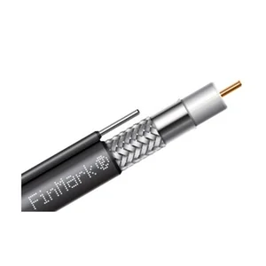 Кабель телевизионный FinMark RG-660, CCS, +steel wire, 305м, black (F660BVM_305_black)