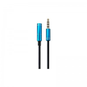 Кабель мультимедийный Maxxter 3.5 мм jack M to F 1.0m 4-pin (A-3434-1m)