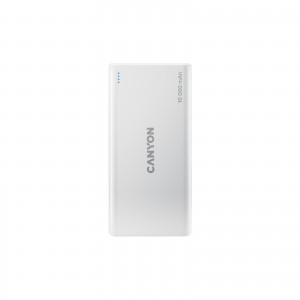 Батарея универсальная Canyon PB-108 10000mAh, Input 5V/2A, Output 5V/2.1A(Max), white (CNE-CPB1008W)