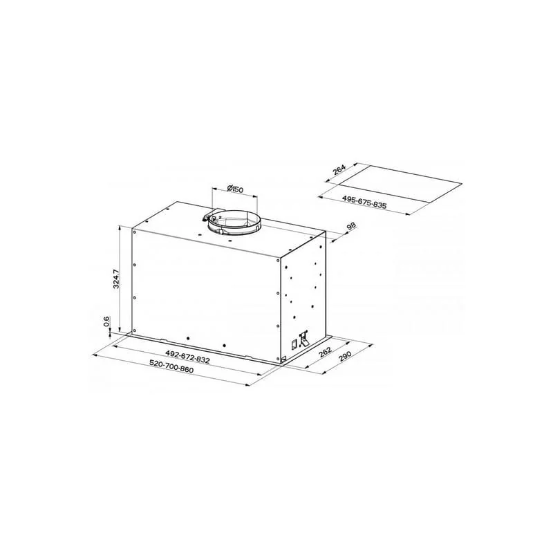 Вытяжка кухонная Faber INKA LUX EVO BK MATT A52 Вытяжка кухонная Faber INKA LUX EVO BK MATT A52