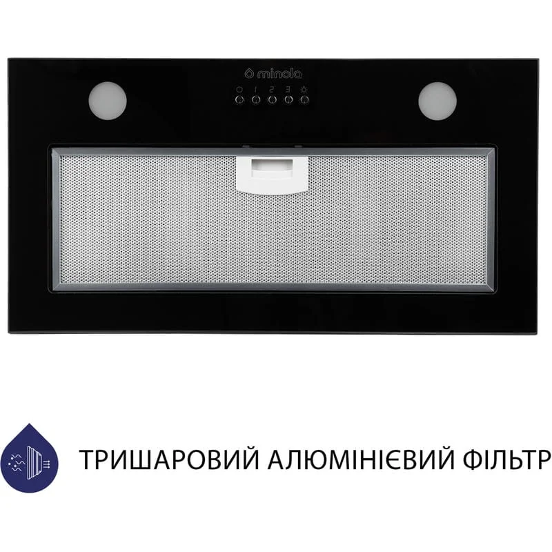 Вытяжка кухонная Minola HBI 5262 BL GLASS 700 LED Вытяжка кухонная Minola HBI 5262 BL GLASS 700 LED
