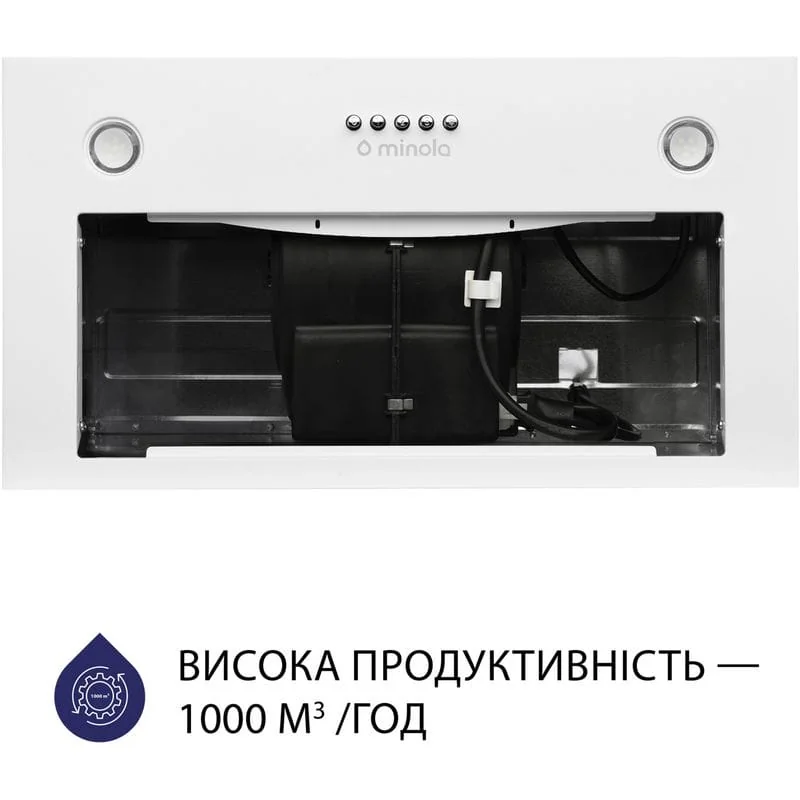 Вытяжка кухонная Minola HBI 5627 WH 1000 LED Вытяжка кухонная Minola HBI 5627 WH 1000 LED