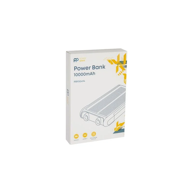 Батарея универсальная PowerPlant 10000mAh, USB-A*2, + Solar 5.5V-0,2A (PB930494) Батарея универсальная PowerPlant 10000mAh, USB-A*2, + Solar 5.5V-0,2A (PB930494)