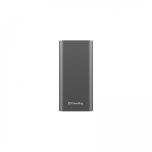 Батарея универсальная ColorWay 20 000 mAh PD/20W, QC/3.0, USB-C/Micro-USB/Lightning/USB-A max.22.5W Gray (CW-PB200LPH3GR-PDD)