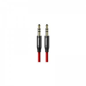 Кабель мультимедийный Jack 3.5mm Yiven M30 M/M 1m red-black Baseus (CAM30-B91)
