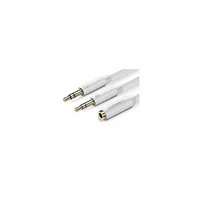 Кабель мультимедийный AUX 3.5mm TRRS to TRSx2 M/M 0.2m ABS Case AV140 White Ugreen (20897)