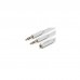 Кабель мультимедийный AUX 3.5mm TRRS to TRSx2 M/M 0.2m ABS Case AV140 White Ugreen (20897)