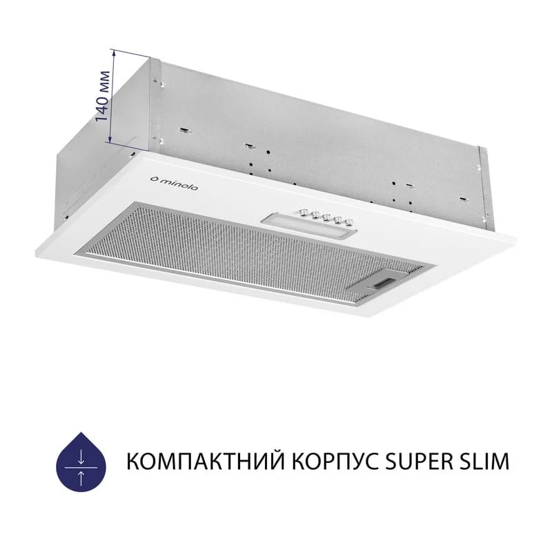 Вытяжка кухонная Minola HBI 5025 WH LED Вытяжка кухонная Minola HBI 5025 WH LED