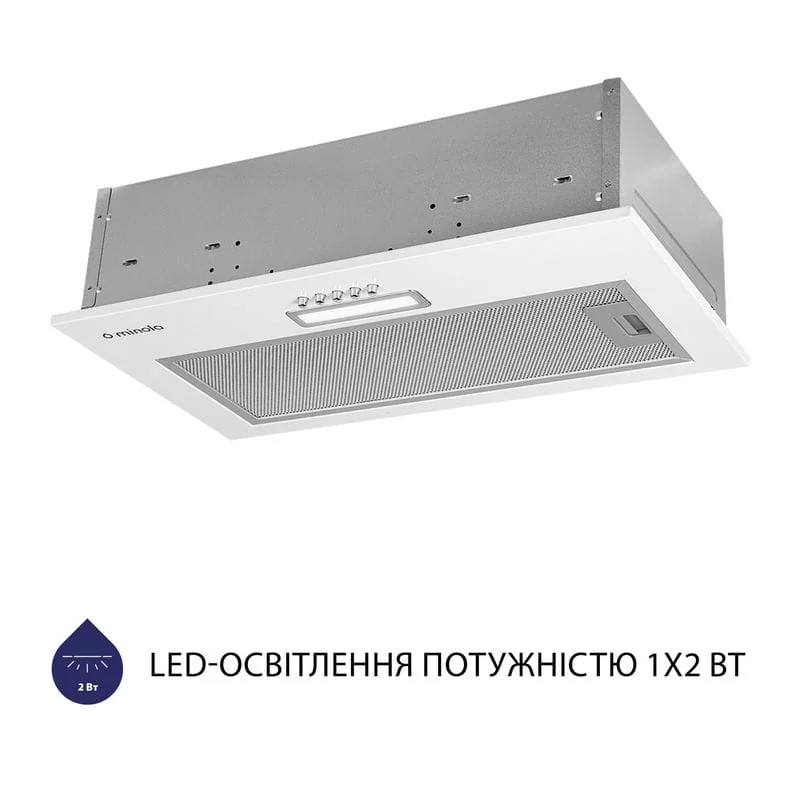 Вытяжка кухонная Minola HBI 5025 WH LED Вытяжка кухонная Minola HBI 5025 WH LED