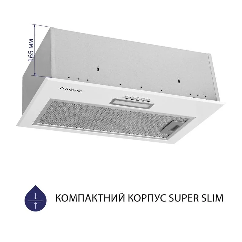 Вытяжка кухонная Minola HBI 5614 WH 1000 LED Вытяжка кухонная Minola HBI 5614 WH 1000 LED