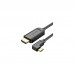Кабель мультимедийный USB-C 3.1 to HDMI 1.5m 90° 4K 60 Гц PVC Black Vention (CGVBG)