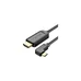 Кабель мультимедийный USB-C 3.1 to HDMI 1.5m 90° 4K 60 Гц PVC Black Vention (CGVBG)