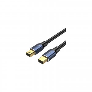 Кабель мультимедийный Mini DisplayPort to Mini DisplayPort 2.0m V1.4 8K 60Hz 32.4Gbps Blue Aluminum Alloy Vention (HCGLH)