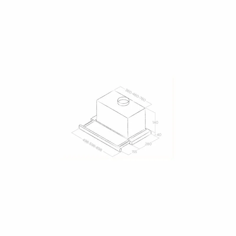 Вытяжка кухонная Elica TT14 LUX GRVT/A/90 Вытяжка кухонная Elica TT14 LUX GRVT/A/90