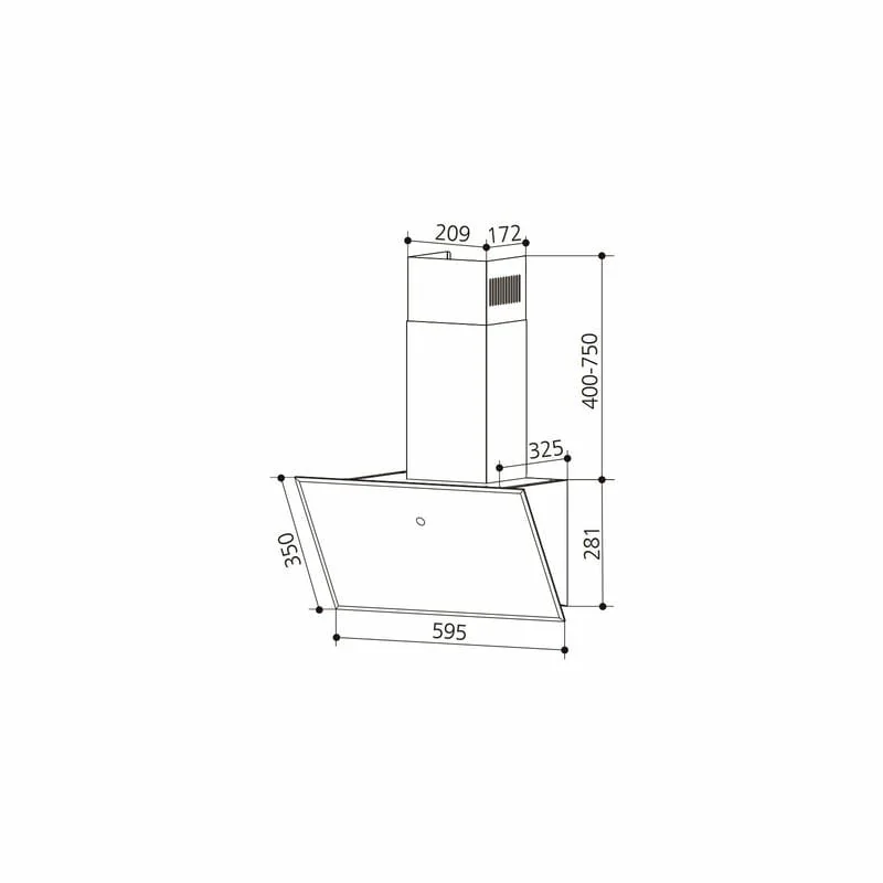 Вытяжка кухонная Interline FLY S BL A/60/GL/T Вытяжка кухонная Interline FLY S BL A/60/GL/T
