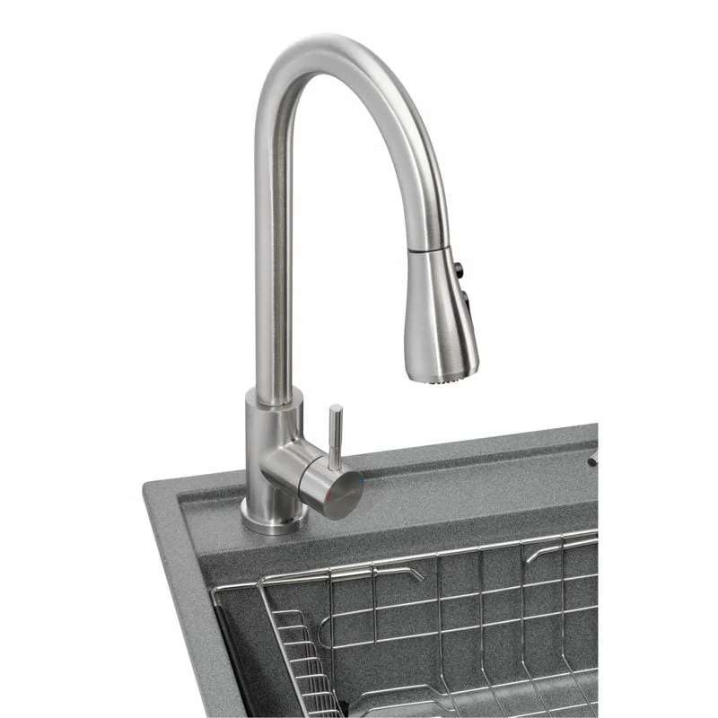 Мойка кухонная GRANADO Basic Estella grafito (+ змішувач Campo LUX inox + дозатор Redondo inox + кошик (ksg0109) Мойка кухонная GRANADO Basic Estella grafito (+ змішувач Campo LUX inox + дозатор Redondo inox + кошик (ksg0109)