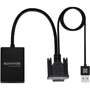 Кабель мультимедийный HDMI to VGA/USB prolink-v2h.black Promate (prolink-v2h.black)