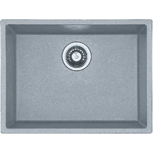 Гранитная мойка Quadro 53x46 Grey Metallic Fabiano