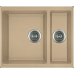 Гранитная мойка Quadro 56x46x15 Beige Fabiano