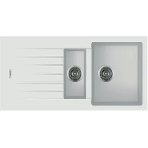 Гранитная мойка Classic 100x50x15 Alpine White Fabiano