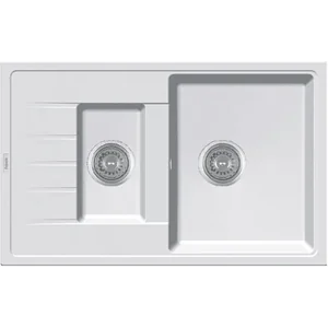 Гранитная мойка Classic 78x50x15 Alpine White Fabiano