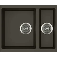 Гранитная мойка Quadro 56x46x15 Espresso Fabiano