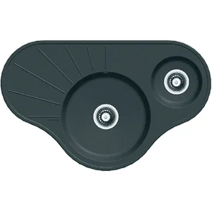 Гранитная мойка Arc 94x58x15 Antracit Fabiano