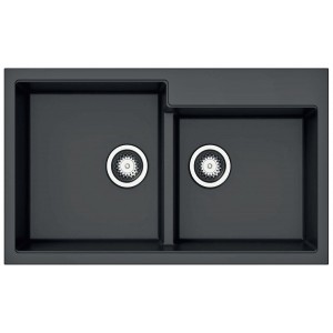 Гранитная мойка Navio 86x50x2 Titanium Fabiano