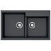 Гранитная мойка Navio 86x50x2 Titanium Fabiano