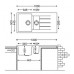 Гранитная мойка Classic 100x50x15 Antracit Fabiano