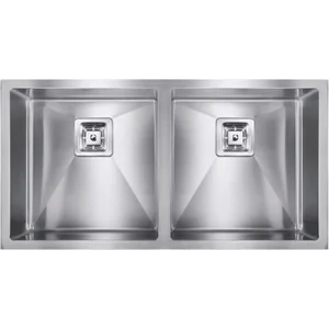 Нерж. мойка Quadro 87х2 R10 Double (87x44) 1,20 мм Fabiano Нерж. мойка Quadro 87х2 R10 Double (87x44) 1,20 мм Fabiano