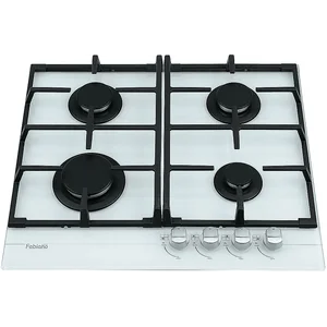 Газовая варочная панель FHG 1244 VGH White Glass Fabiano
