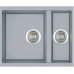 Гранитная мойка Quadro 56x46x15 Grey Metallic Fabiano