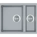 Гранитная мойка Quadro 56x46x15 Grey Metallic Fabiano