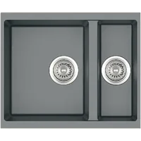 Гранитная мойка Quadro 56x46x15 Titanium Fabiano