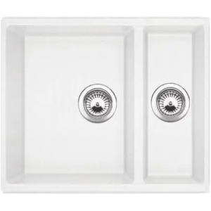 Гранитная мойка Quadro 56x46x15 Alpine White Fabiano