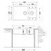 Гранитная мойка Quadro 86x50x15 Espresso Fabiano