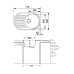 Гранитная мойка Arc 77x50 Antracit Fabiano