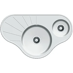 Гранитная мойка Arc 94x58x15 Alpine White Fabiano